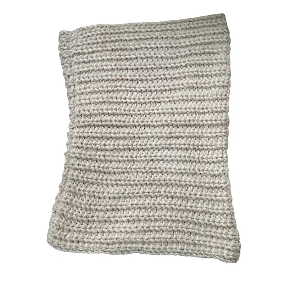 Pale Pink Fuzzy Knit Infinity Scarf Neck Gaiter, Super Warm